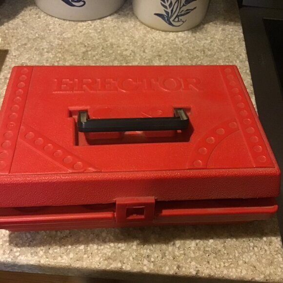 NOS Vintage Gilbert Erector Set - Motor - Red Case - Instructions - Fun !!!! - Picture 14 of 14